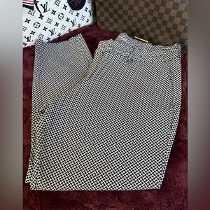 GUC Gap‎ Khakis Slim City Work Black and White Printed Pants Size 16R